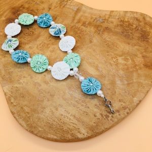 Handmade fabric Rosary